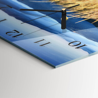 Square wall clock Mountains Grass