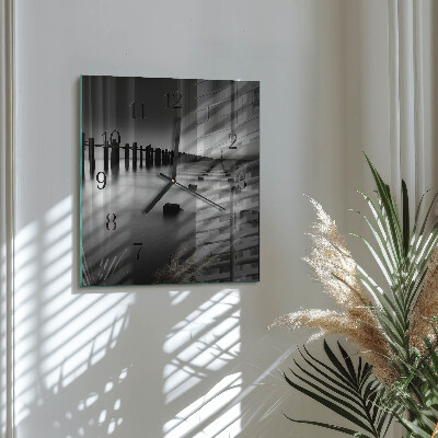 Square wall clock Sea