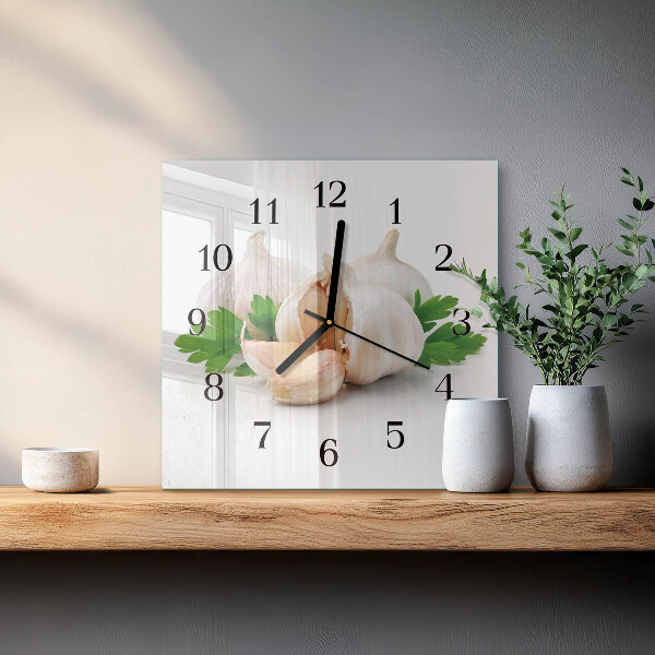 Square wall clock Garlic