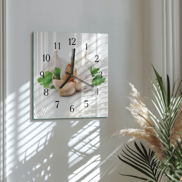 Square wall clock Garlic