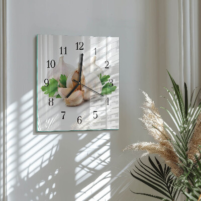 Square wall clock Garlic