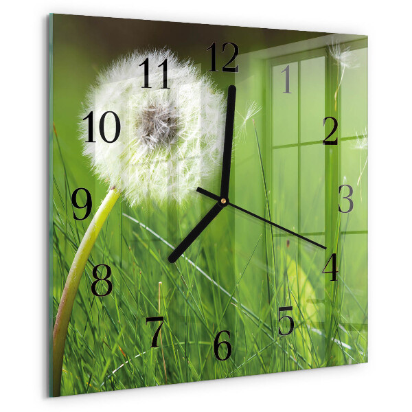 Square wall clock Dandelion