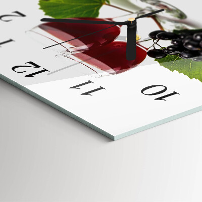 Square wall clock Grapes for Wine