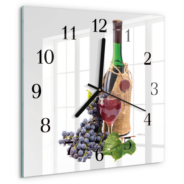 Square wall clock Grapes for Wine