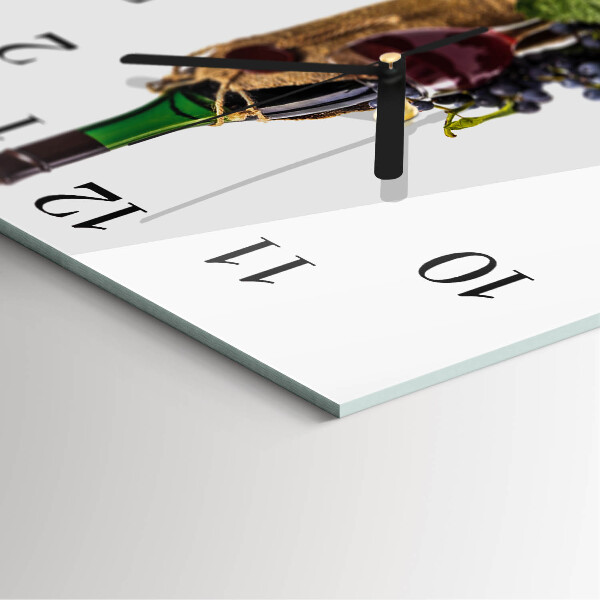Square wall clock Grapes for Wine