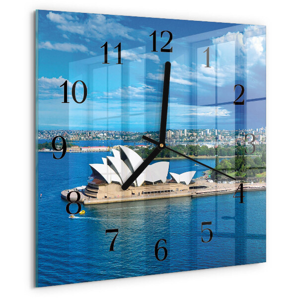 Square wall clock Sydney Opera House