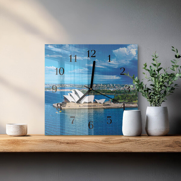 Square wall clock Sydney Opera House