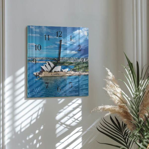 Square wall clock Sydney Opera House