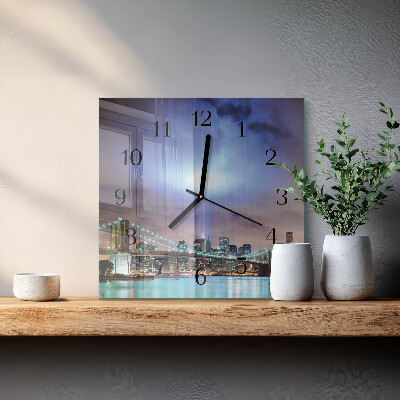 Square wall clock Night of the Horizon