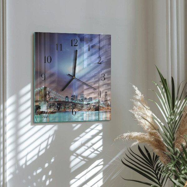 Square wall clock Night of the Horizon