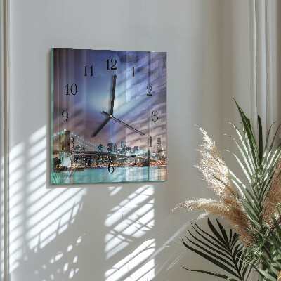 Square wall clock Night of the Horizon