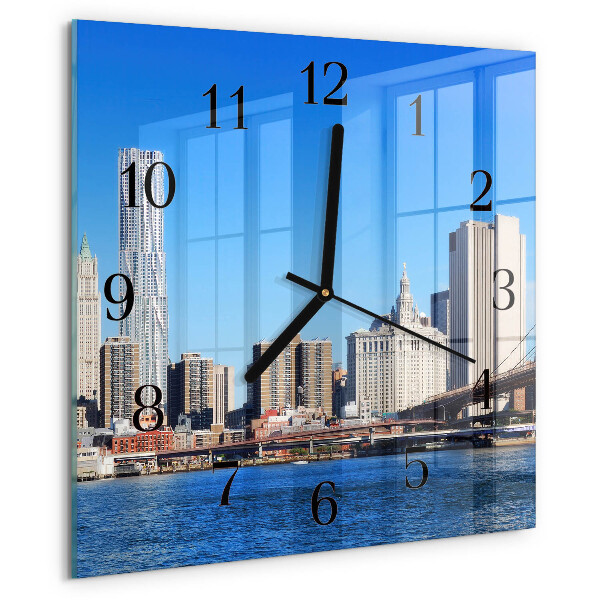 Square wall clock Horizon Sepia