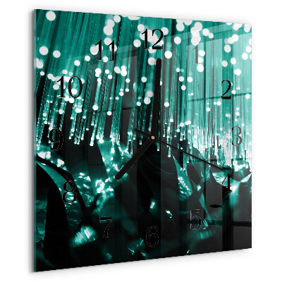 Square wall clock Fiber optic