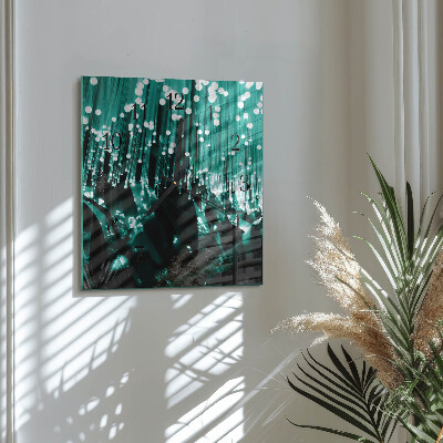 Square wall clock Fiber optic