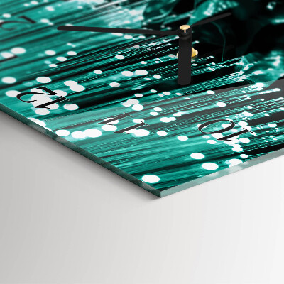 Square wall clock Fiber optic