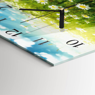 Square wall clock Daisies