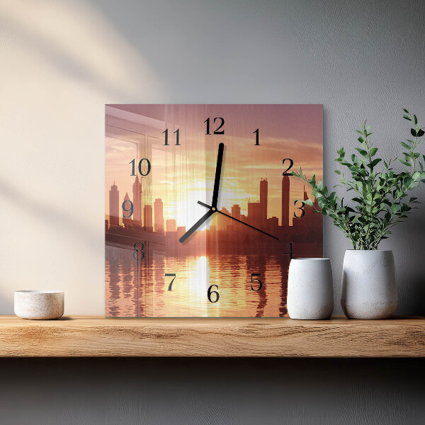 Square wall clock Horizon