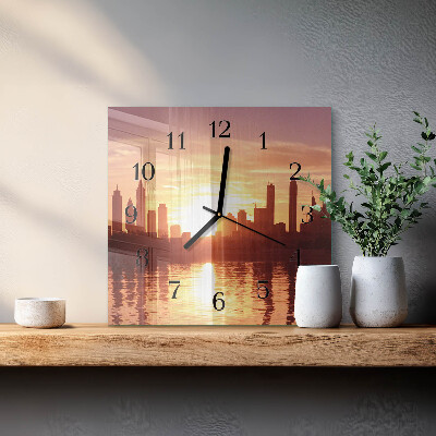 Square wall clock Horizon