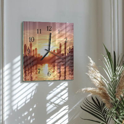 Square wall clock Horizon
