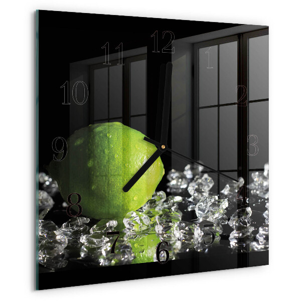 Square wall clock Calcium carbonate