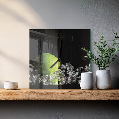 Square wall clock Calcium carbonate