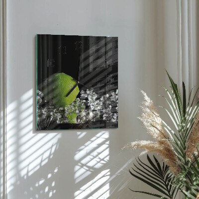 Square wall clock Calcium carbonate