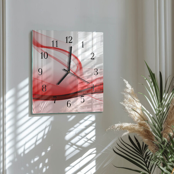 Square wall clock Abstract Lines