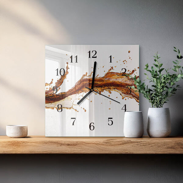 Square wall clock Water