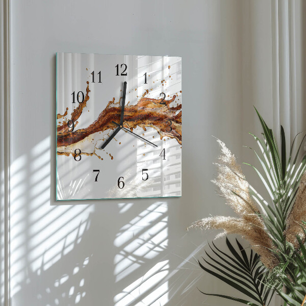 Square wall clock Water
