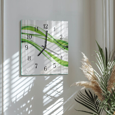 Square wall clock Abstract Lines