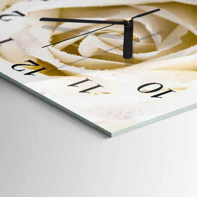 Square wall clock Rose