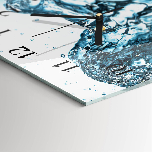 Square wall clock Water