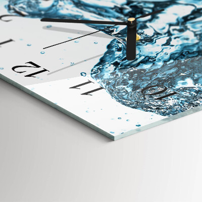 Square wall clock Water