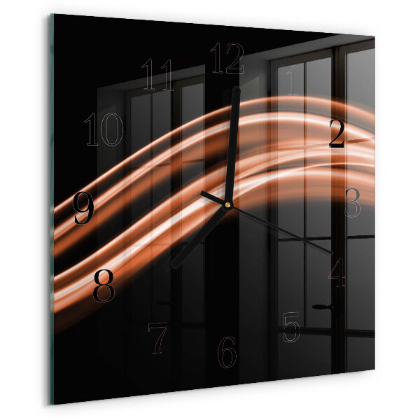 Square wall clock Abstract Lines