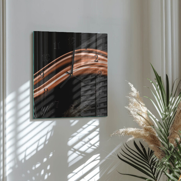 Square wall clock Abstract Lines