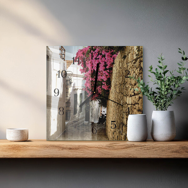 Square wall clock Flower Alley