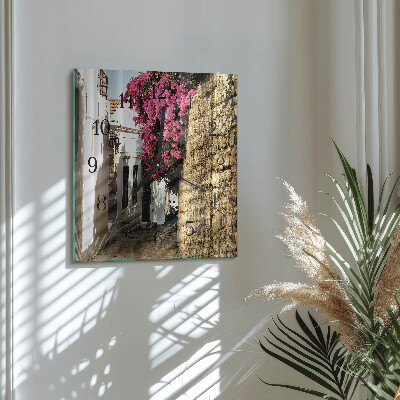 Square wall clock Flower Alley