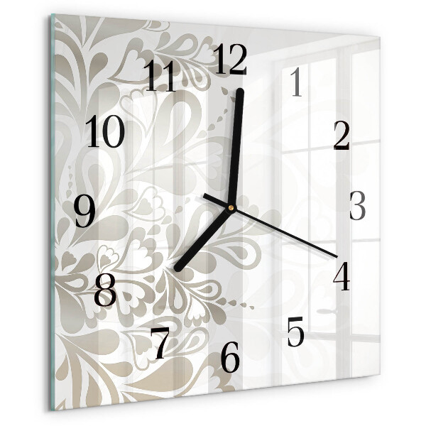 Square wall clock Floral Art