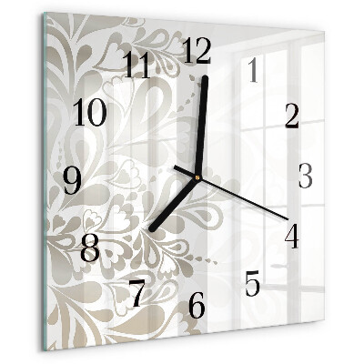 Square wall clock Floral Art