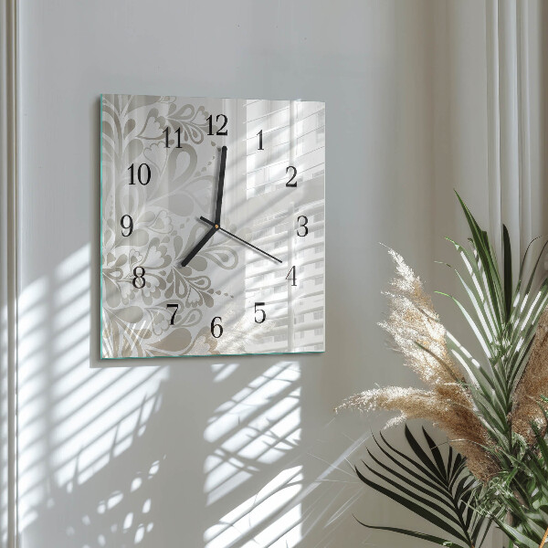 Square wall clock Floral Art