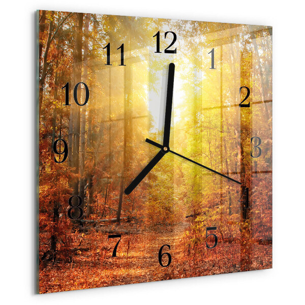 Square wall clock Autumn Forest