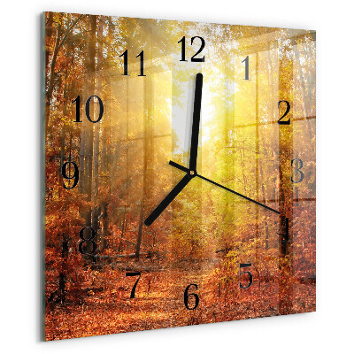 Square wall clock Autumn Forest