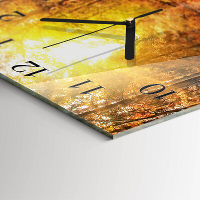Square wall clock Autumn Forest