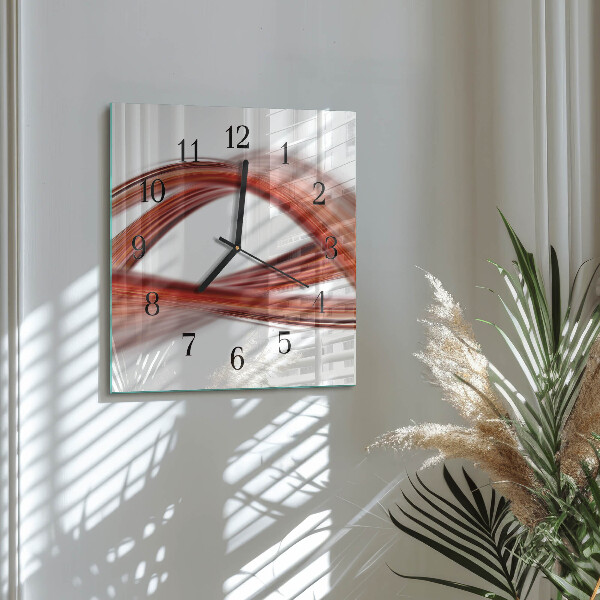 Square wall clock Abstract Lines
