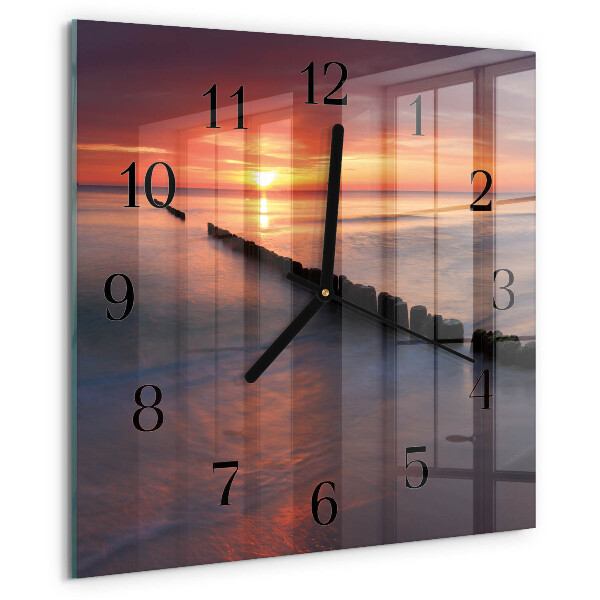 Square wall clock Sun of the Sea