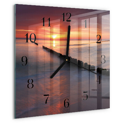 Square wall clock Sun of the Sea