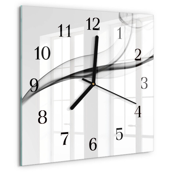 Square wall clock Abstract Smoke