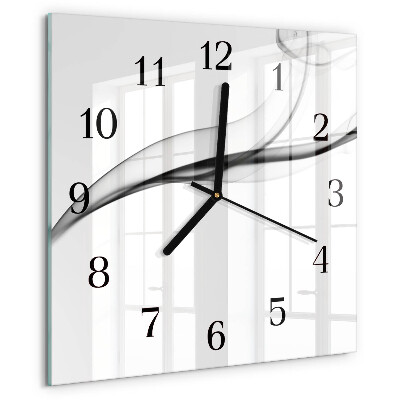 Square wall clock Abstract Smoke
