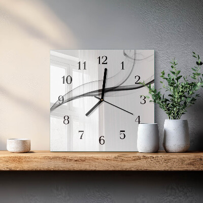 Square wall clock Abstract Smoke