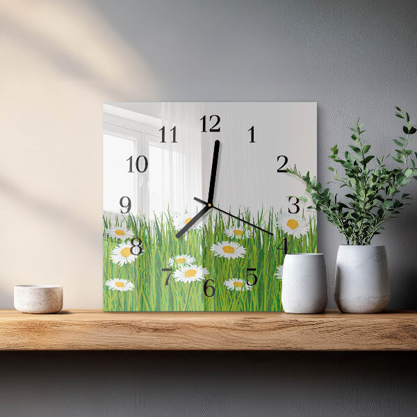 Square wall clock Daisy